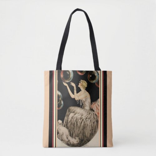 Bubbles by Louis Icart _Art Deco Tote