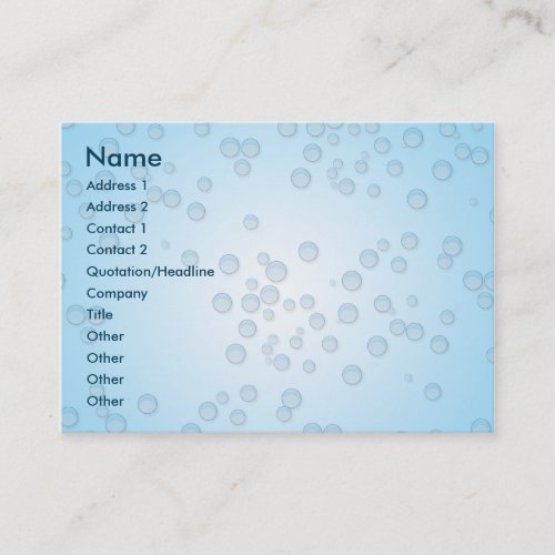 Bubbles Chubby Business Cards