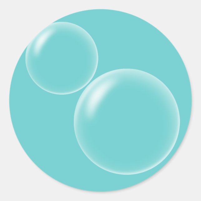 Bubbles Classic Round Sticker (Front)