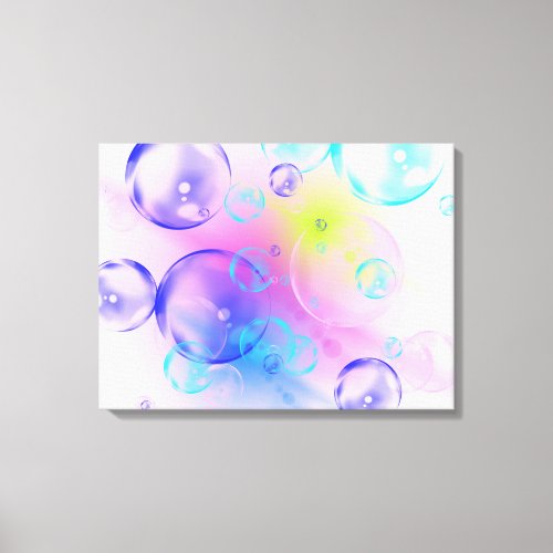 BUBBLES _ Colorful Abstract Image of Fractal Art _ Canvas Print