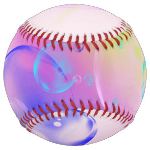 BUBBLES - Colorful Abstract Image of Fractal Art - Softball
