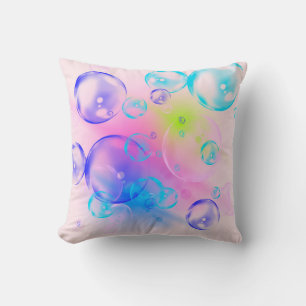BUBBLES - Colorful Bubbles For Kids - Throw Pillow