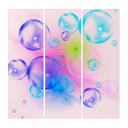 BUBBLES _ Colorful Bubbles For Kids _ Triptych