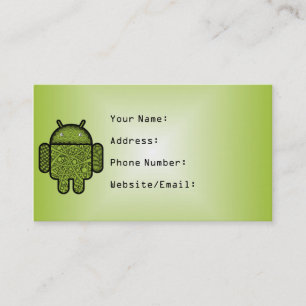 Bubbles Doodle Character for the Android™ robot Business Card