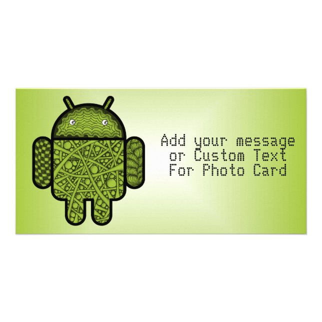 Bubbles Doodle Character for the Android™ robot Card (Front)