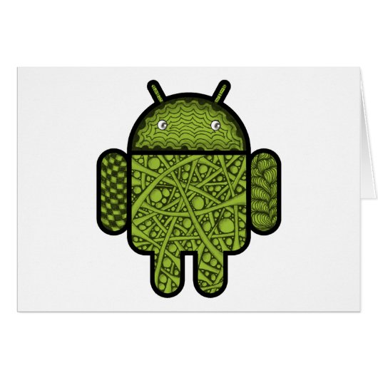 Bubbles Doodle Character for the Android™ robot Cards (Front Horizontal)