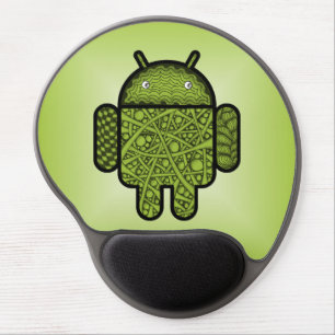 Bubbles Doodle Character for the Android™ robot Gel Mouse Pad