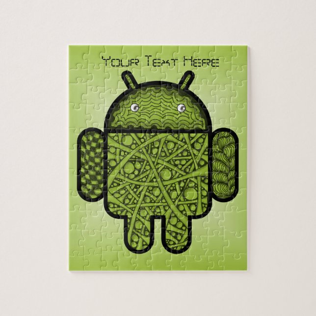 Bubbles Doodle Character for the Android™ robot Jigsaw Puzzle (Vertical)