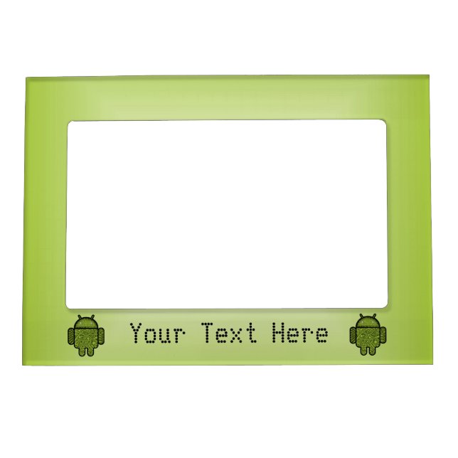 Bubbles Doodle Character for the Android™ robot Magnetic Frame (Front)