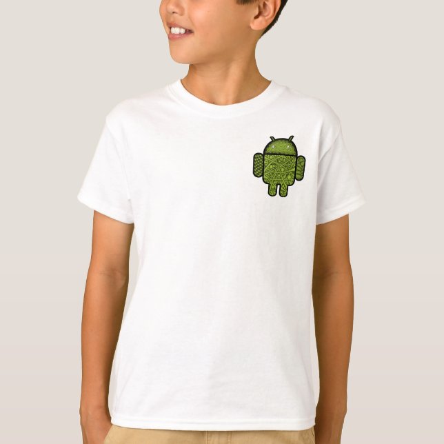 Bubbles Doodle Character for the Android™ robot T-Shirt (Front)