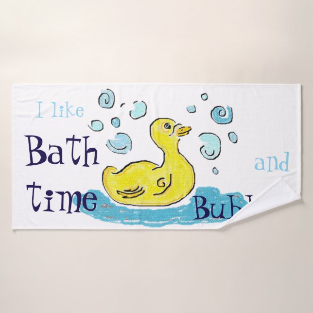 Bubbles Duck and Bathtime Bath Towel (Bath Towel)