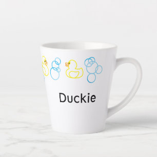 Bubbles & Ducks Bath Time Personalized Latte Mug