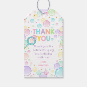 Bubbles Favor Tags Bubbles Thank you Tags