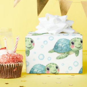 Bubbles & Fins Children's Birthday Wrapping Paper