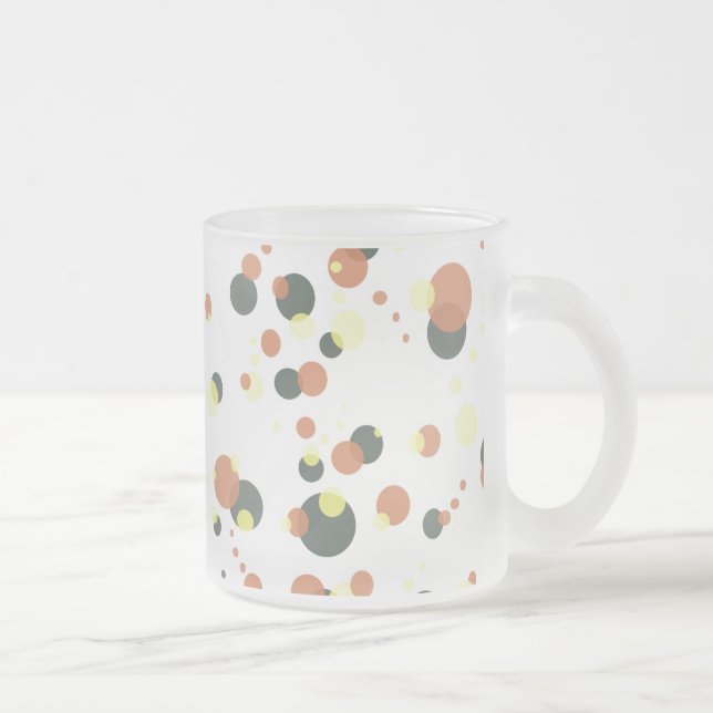 Bubbles Floating Universe Frosted Glass Coffee Mug (Right)