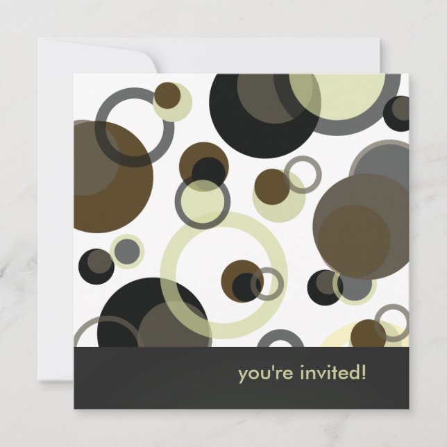 Bubbles for Birthday Party Invitation (Front)