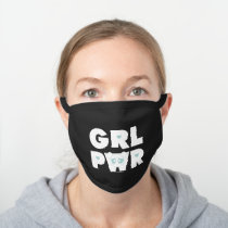Bubbles: Girl Power Black Cotton Face Mask