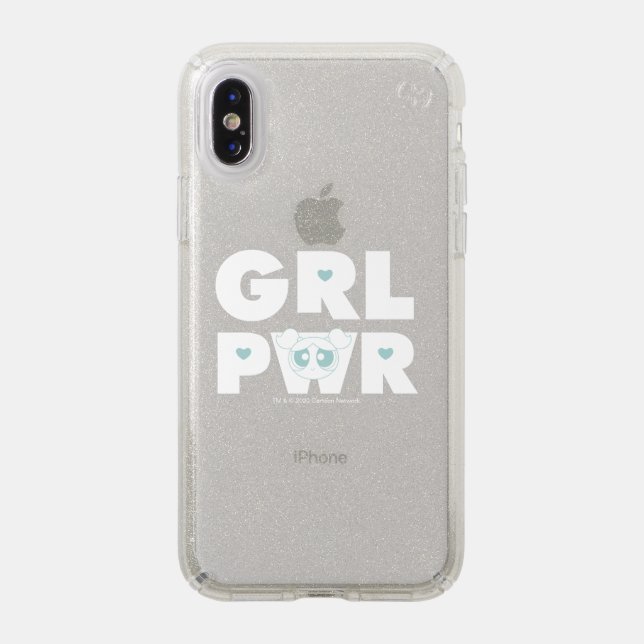Bubbles: Girl Power Speck iPhone XS Case (Front (Silver Phone))