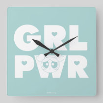 Bubbles: Girl Power Square Wall Clock