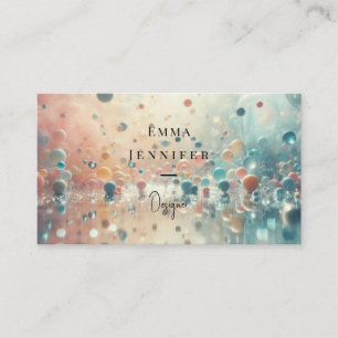 Bubbles glitter background business card