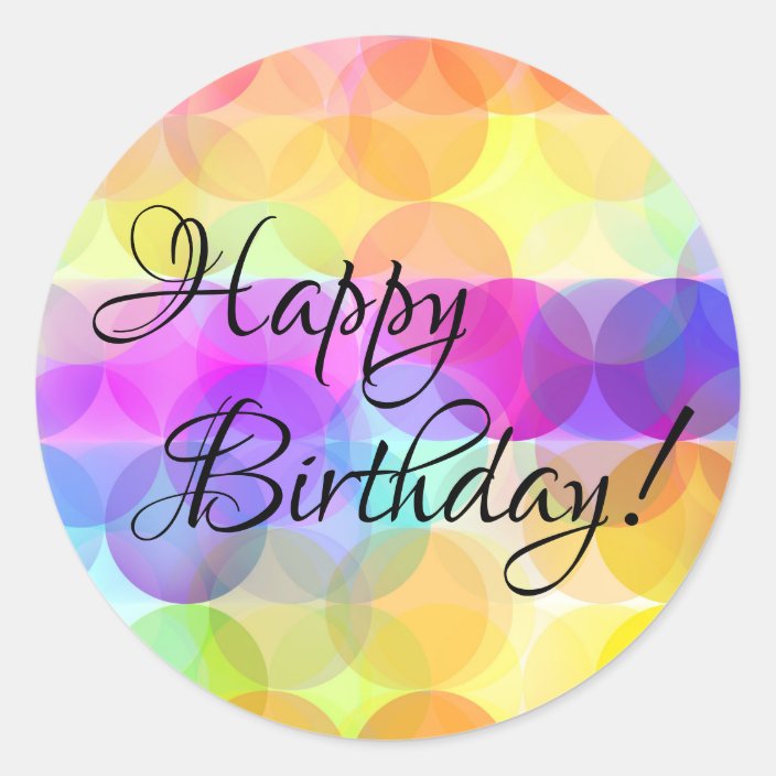 Bubbles Happy Birthday Stickers