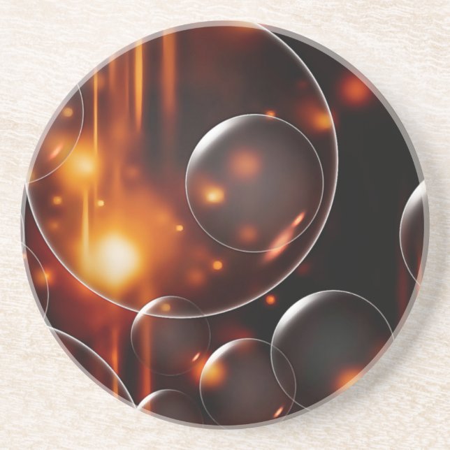 Bubbles in Headlights Sandstone Coaster (Front)