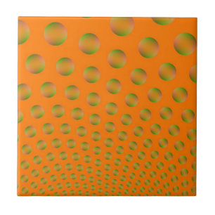 Bubbles in Orange and Green tile