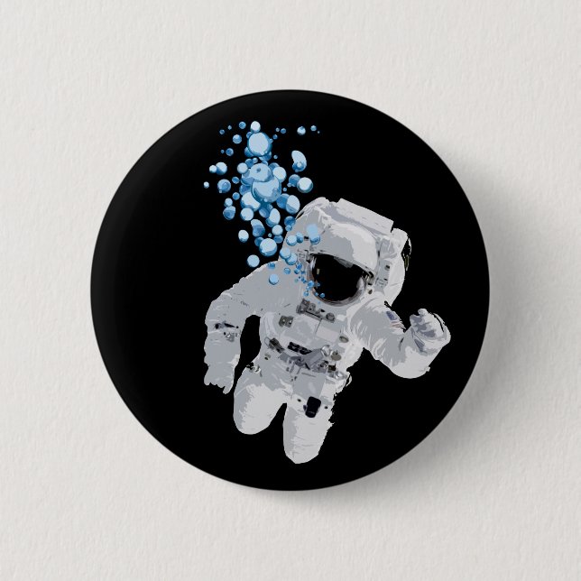 Bubbles In Space - Nasa Hoax  - Space  Bubbles Button (Front)