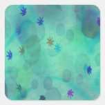 Bubbles in Teal Square Sticker