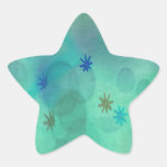 Bubbles in Teal Star Sticker