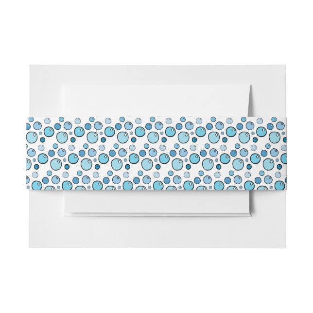 Bubbles Invitation Belly Band (Front Example)