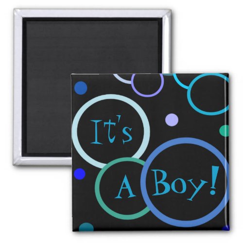 Bubbles Its a Boy Baby Shower Favors Magnets