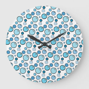 Bubbles Large Clock