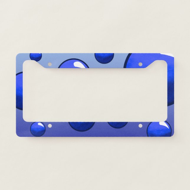 "Bubbles" license plate frame (Front)