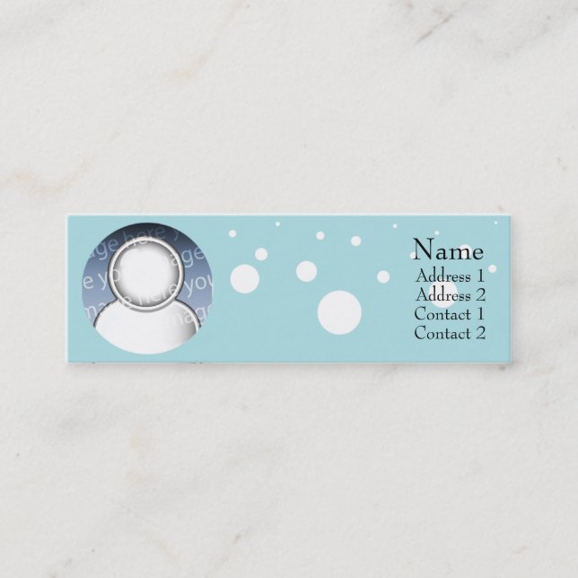 Bubbles Mini Business Card (Front)