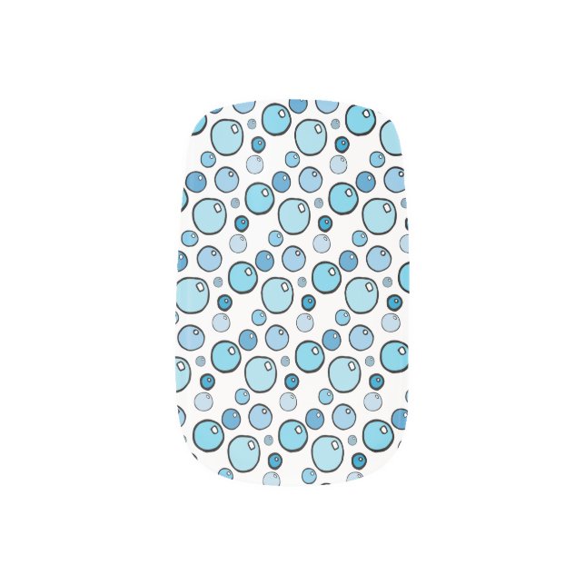Bubbles Minx Nail Art (Left Thumb)