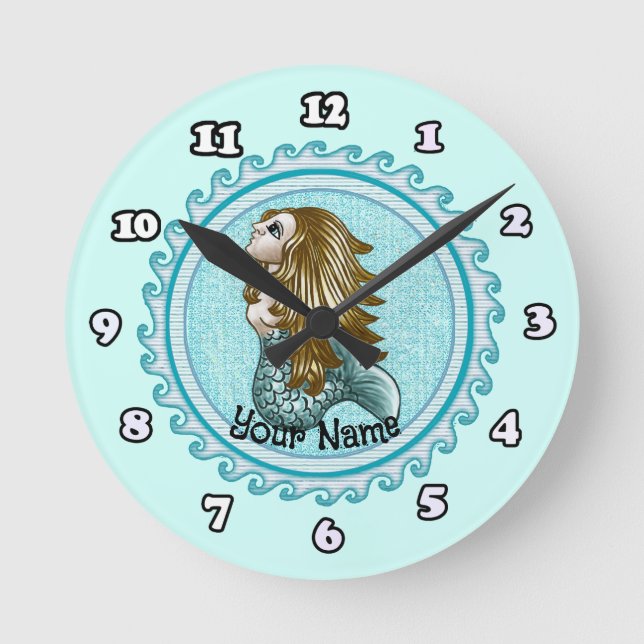 Bubbles  Mystic Mermaid   clock (Front)