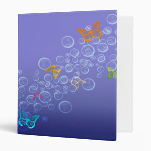 Bubbles n Butterflies 3 Ring Binder