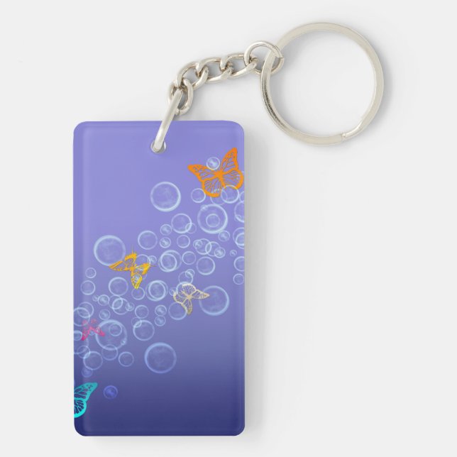 Bubbles n Butterflies Keychain (Back)