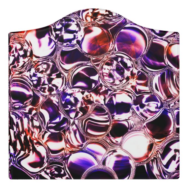 Bubbles of color glass or precious stones? door sign (Large Crest Front)