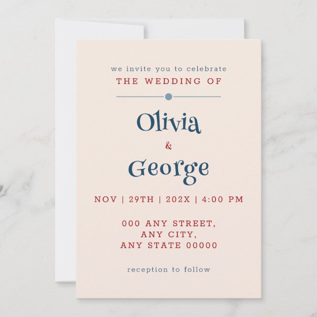 Bubbles of Love: Fairy Tale Wedding Simple  Invitation (Front)