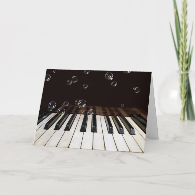 Bubbles on Piano Card (Front)