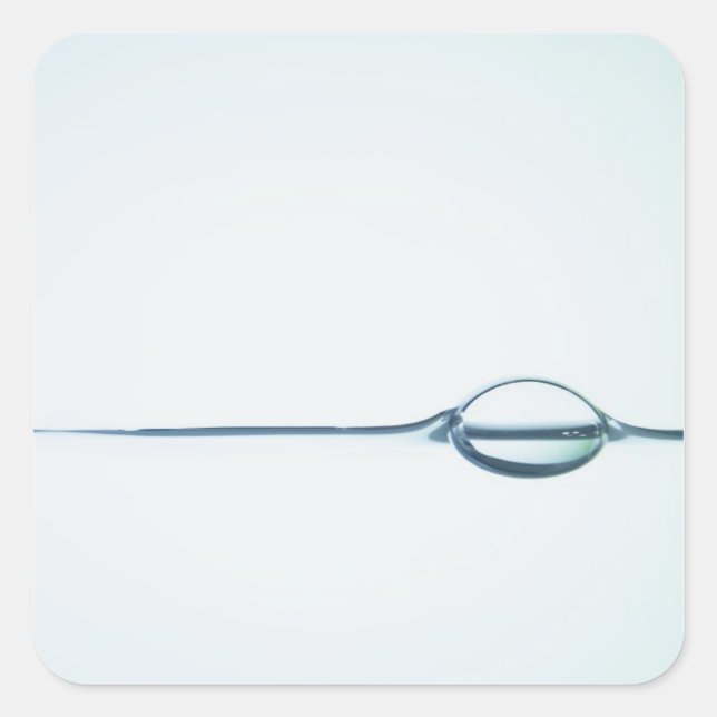 Bubbles on Water Surface Square Sticker (Front)