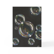 Bubbles - Original Painting - Greetings Card