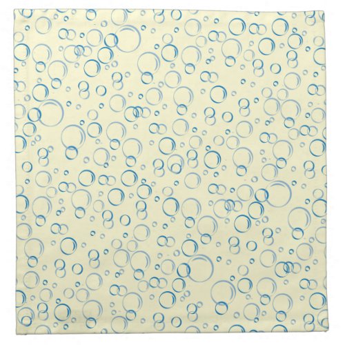 Bubbles Pattern 01FRb Lyellow BG Cloth Napkin