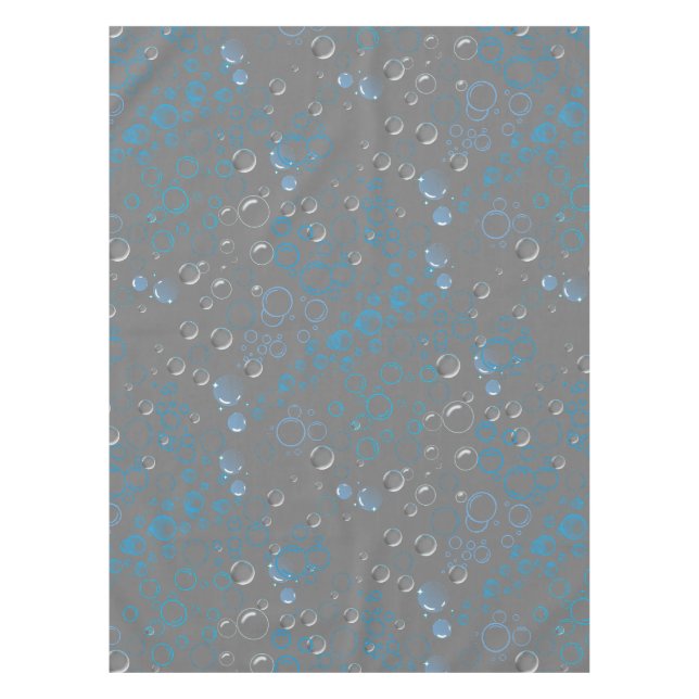 Bubbles pattern 01 Grey BG Tablecloth (Front)