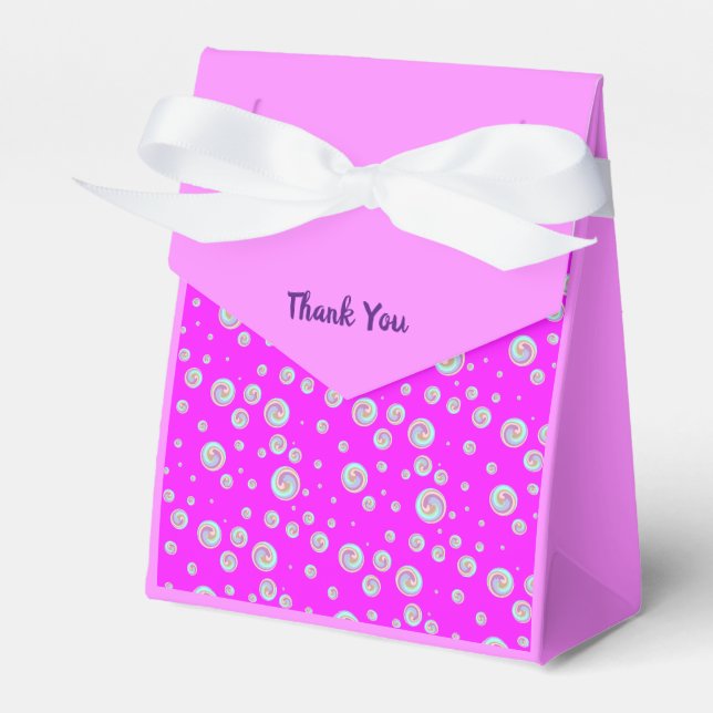 Bubbles pattern favor boxes (Front Side)