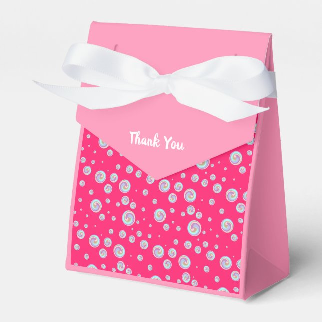 Bubbles pattern favor boxes (Front Side)