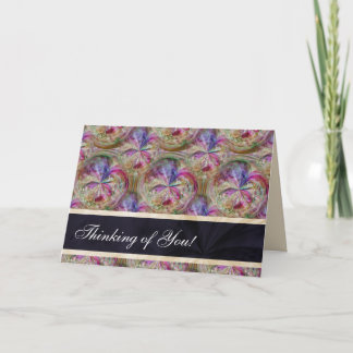 Bubbles Pattern Personalized Thinking of You Card