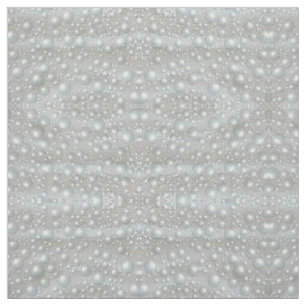 Bubbles Pearls Silver Blue White Warped Fabric